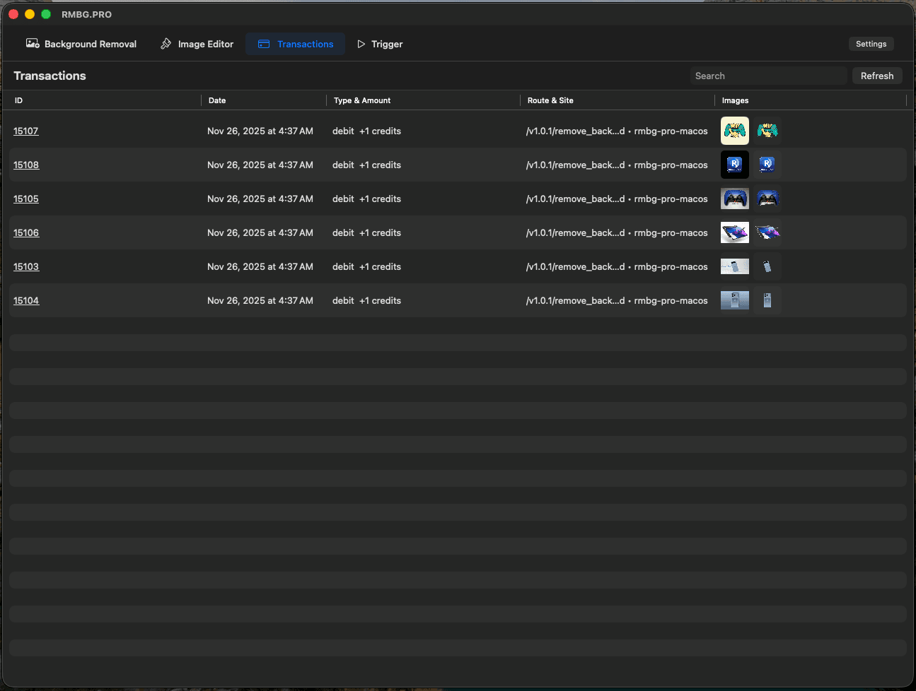 Results Preview in RMBG PRO