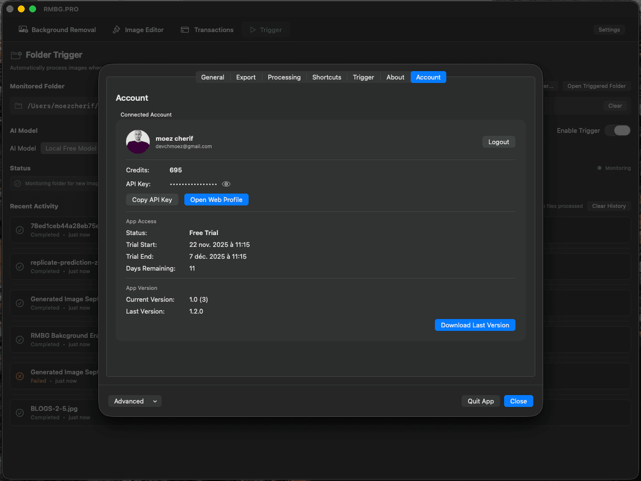 Results Preview in RMBG PRO