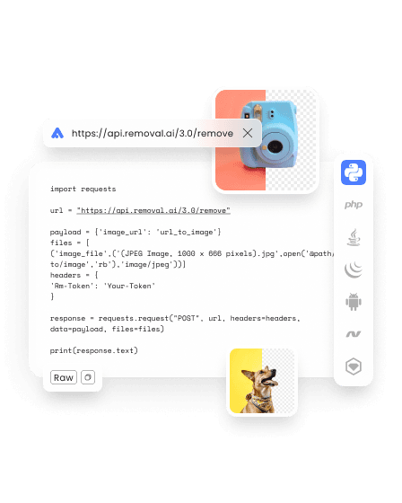 Programmatic image processing API architecture and data flow